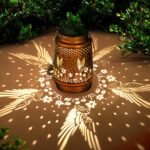 Solar-powered lanterns, outdoor waterproof, hummingbird gardening birthday gifts, for moms and grandmas, metal hanging decorative solar lights, outdoor garden decorations, suitable for patios, patios, backyards, porches