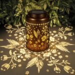 Outdoor waterproof solar lantern, hummingbird garden decoration, a gift for mom, grandma, hanging solar light, metal solar decoration, suitable for patio, patio, backyard, porch and other outdoor locations