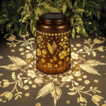 Outdoor waterproof solar lantern, hummingbird garden decoration, a gift for mom, grandma, hanging solar light, metal solar decoration, suitable for patio, patio, backyard, porch and other outdoor locations